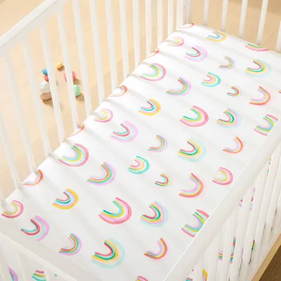 Rainbows Crib Fitted Sheet | West Elm