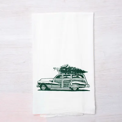 Counter Couture Woodie Wagon Towel | West Elm