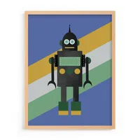 Retro Robot Framed Wall Art by Minted for West Elm Kids |