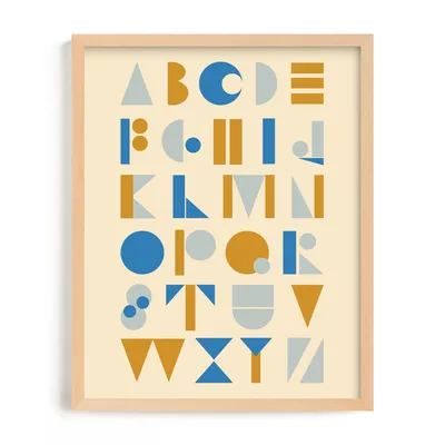 Mod Alphabet Framed Wall Art by Minted for West Elm Kids |