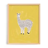 Sunshine Alpaca Framed Wall Art by Minted for West Elm Kids |