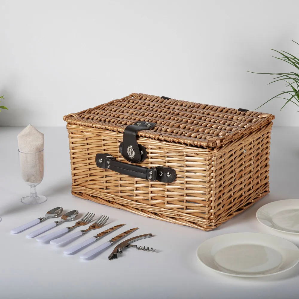 Picnic Time Providence Woven Picnic Basket for | West Elm