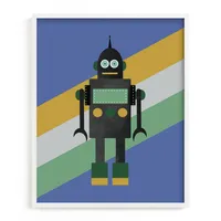 Retro Robot Framed Wall Art by Minted for West Elm Kids |