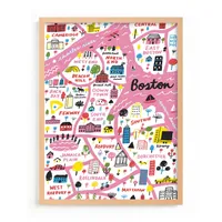 I Love Boston Framed Wall Art by Minted for West Elm Kids |