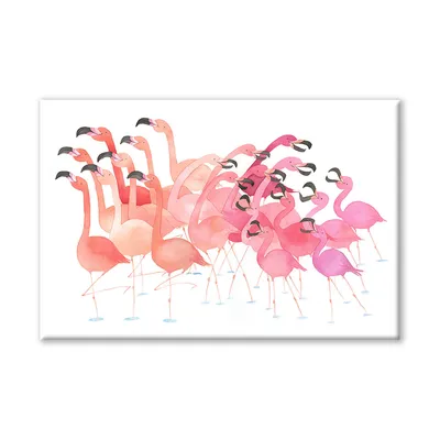 Flamingo Days Canvas Wall Art by Jess Engle | West Elm