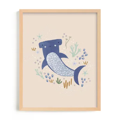 Sharky Cute Framed Wall Art by Minted for West Elm Kids |