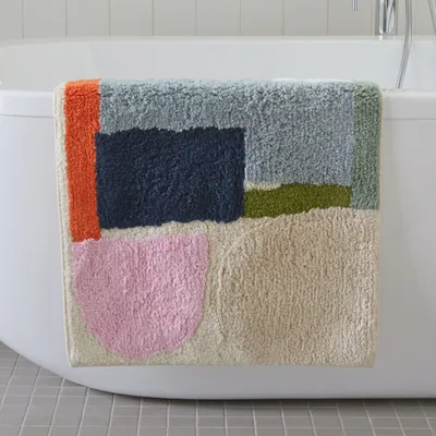Donna Wilson Shapes & Colorblock Bath Mat | West Elm