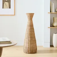 Woven Wicker Floor Vases | West Elm