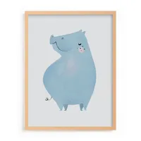 Hippo Framed Wall Art by Minted for West Elm Kids |