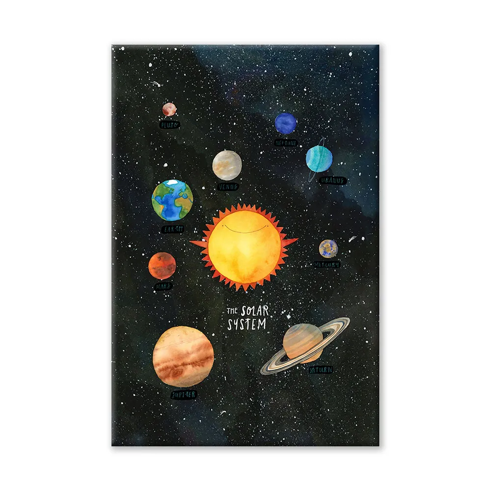 Solar System Canvas Wall Art by Jess Engle | West Elm