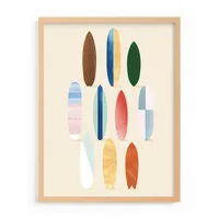 Surfboard Pose Framed Wall Art by Minted for West Elm Kids |