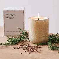 Boxed Crackled Glass Candle | West Elm