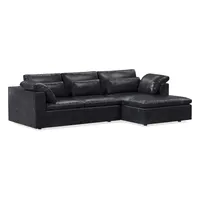 Harmony Modular Leather Piece Chaise Sectional | Sofa With West Elm