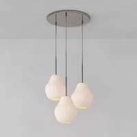 Sculptural -Light Ribbed Chandelier | West Elm