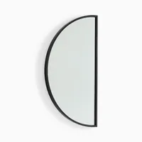 Half-Moon Metal Wall Mirror