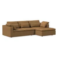 Harmony Modular Leather Piece Chaise Sectional | Sofa With West Elm