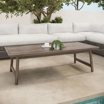 Nailah Outdoor Rectangle Coffee Table (55.1") | West Elm