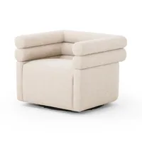 Double Channeled Swivel Chair | West Elm