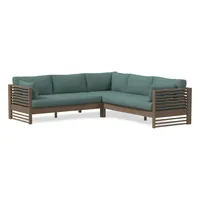 Santa Fe Slatted Outdoor -Piece L-Shaped Sectional Cushion Covers | West Elm