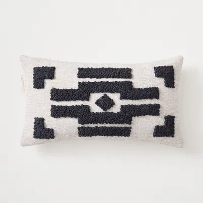 Cotton Tree Punch Needle Ndebele Pillow | West Elm