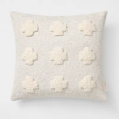 Cotton Tree Punch Needle Ndebele Cross Pillow | West Elm