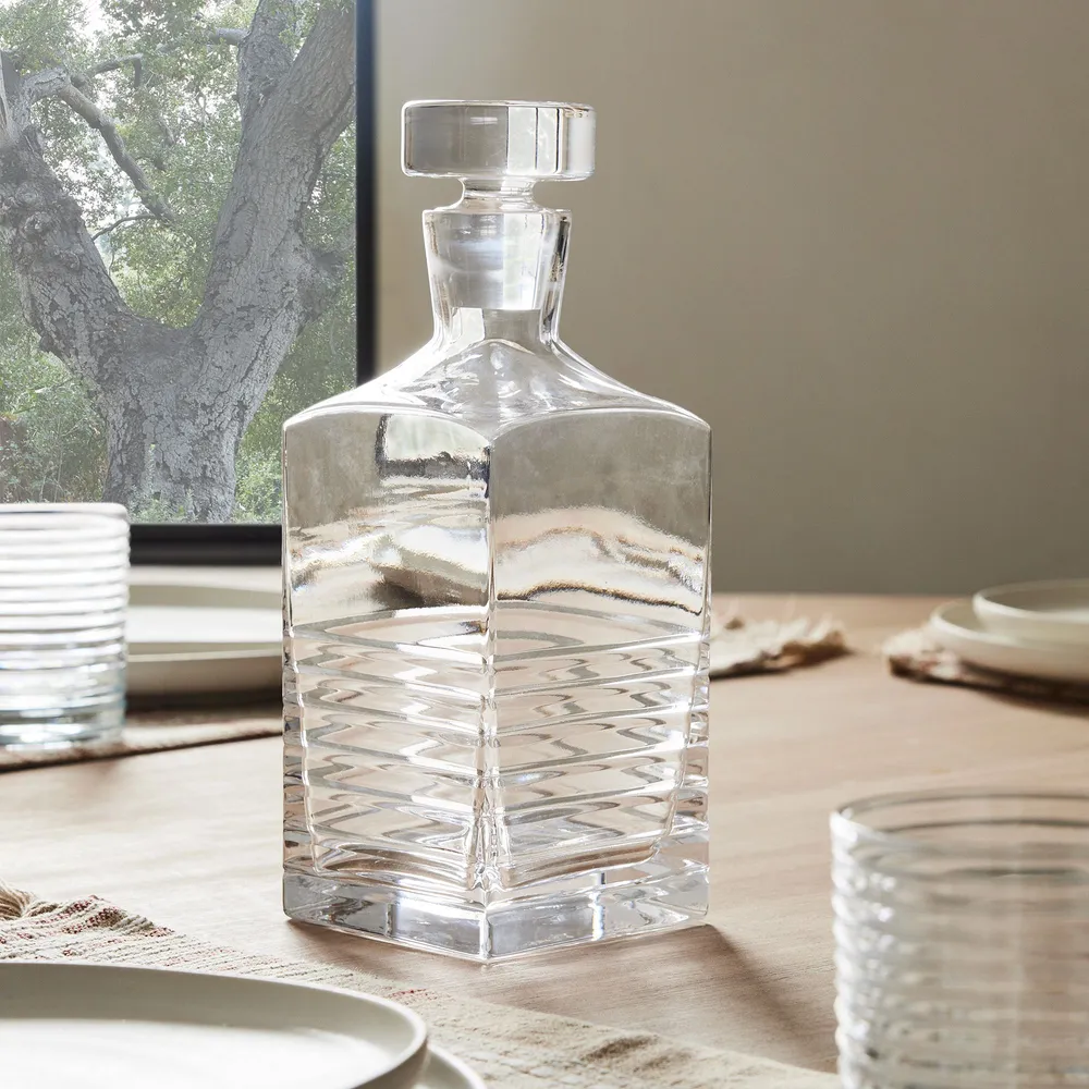 Hoops Glass Decanter | West Elm