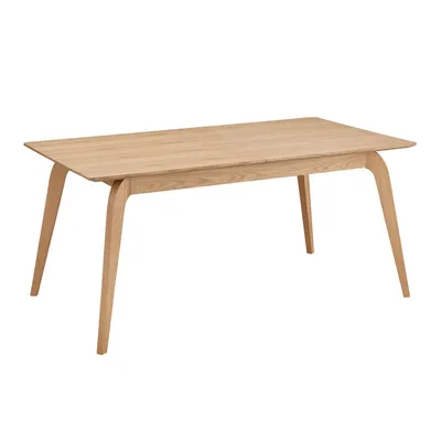 Curved Splayed Leg Expandable Dining Table (63" – 83") | West Elm