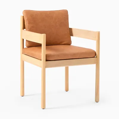 Halsey Leather Dining Arm Chair - Clearance | West Elm
