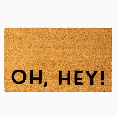 Nickel Designs Hand-Painted Doormat - Oh, Hey Doormat | West Elm