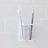 Yamazaki Suction Cup Toothbrush Holder - White | West Elm