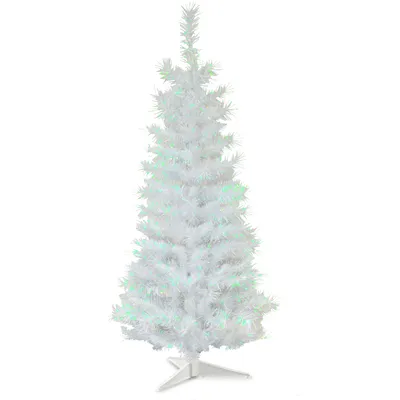 Faux White Iridescent Tinsel Christmas Tree - 3' | West Elm