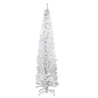 Pre-Lit Faux White Iridescent Tinsel Christmas Tree | West Elm