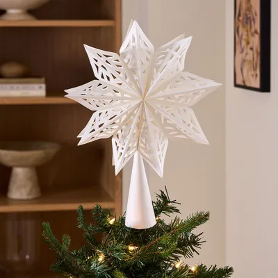 Snowflake Paper Tree Topper | West Elm