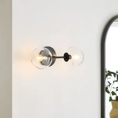 Staggered Glass 2-Light Sconce - Clear | West Elm