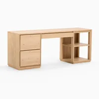 Norre 3-Piece Modular Desk w/ Drawers & Shelves (75") | West Elm