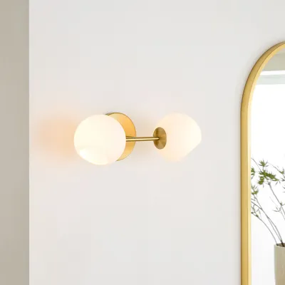 Staggered Glass Wall Sconce - Double | West Elm