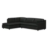 Marin Leather 2-Piece Bumper Chaise Sectional (114") | West Elm