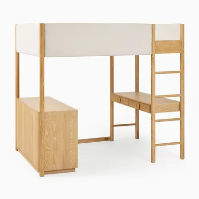 Statement Knob Loft Bed w/ Desk & Dresser | West Elm