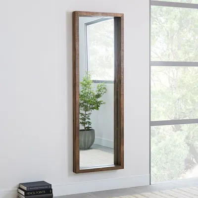 Emmerson® Reclaimed Wood Floor Mirror - 24"W x 72"H | West Elm