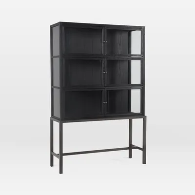 Curio Tall Cabinet (45.75") - Drifted Black | West Elm