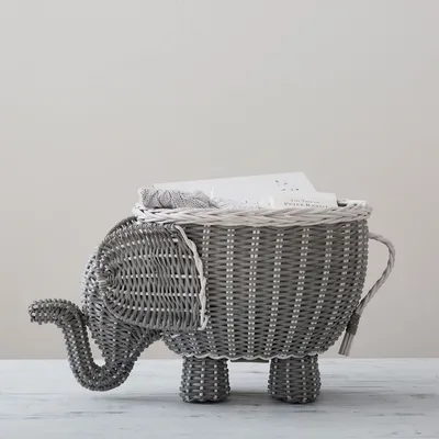 Elephant Shaped Basket | West Elm