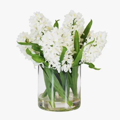Faux Hyacinth Bouquet w/ Vase | West Elm
