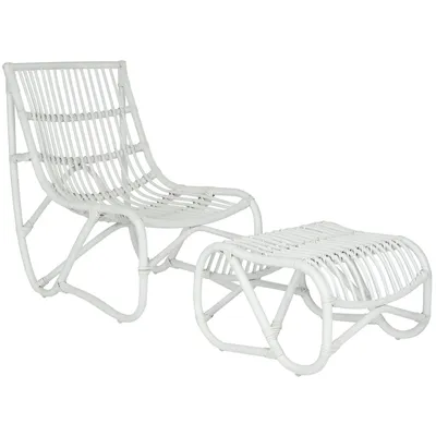 Wicker Outdoor Chair & Ottoman Set | West Elm