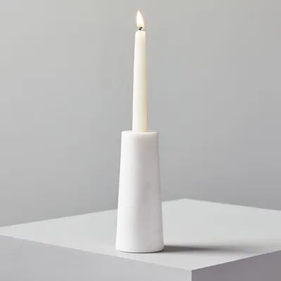 Foundations Reversible Marble Candle Holder | West Elm