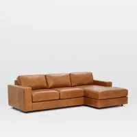 Urban Leather 2 Piece Chaise Sectional | Sofa With West Elm