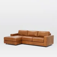 Urban Leather 2 Piece Chaise Sectional | Sofa With West Elm