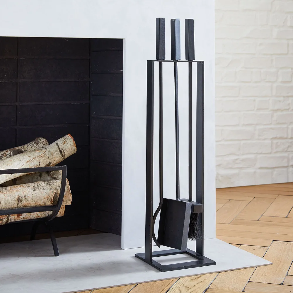 Industrial Fireplace Tools - Black | West Elm