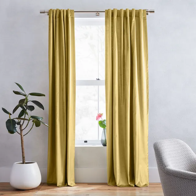 Luster Velvet Curtain - Frost Gray