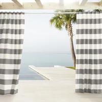 Outdoor Stripe Curtains | West Elm