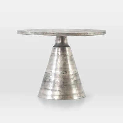 Pedestal Outdoor Round Bistro Table (40.75") - Antique Nickel | West Elm